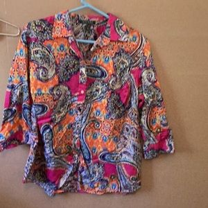 Lauren paisley shirt 3/4 sleeves